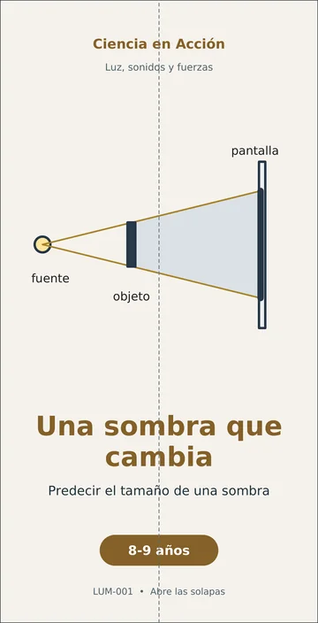 Una sombra que cambia, ficha doblada, a color.